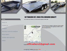 Tablet Screenshot of elftrailers.com